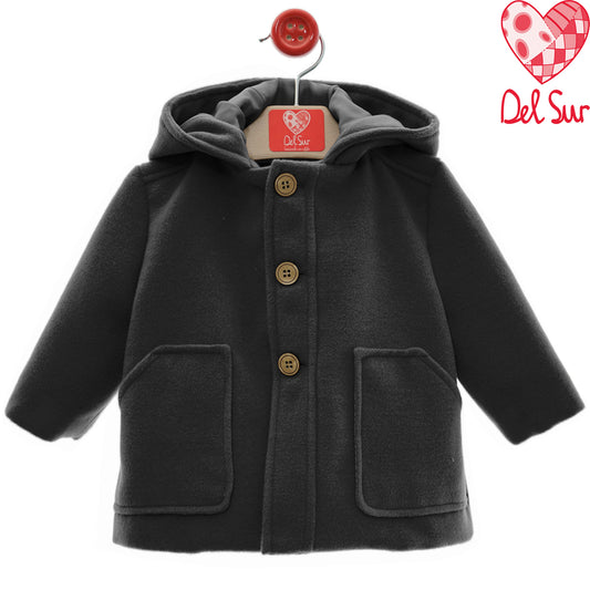 Trenca de paño gris (6meses a 4 años)