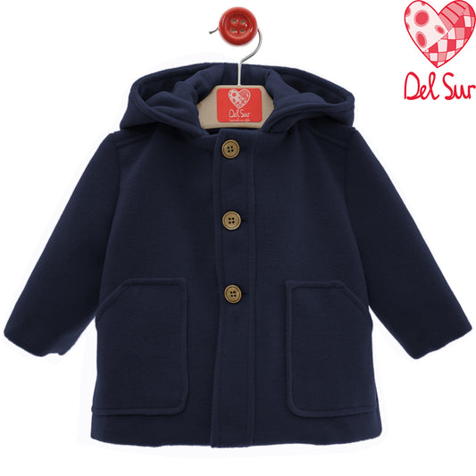Trenca de paño azul (6meses a 4 años)