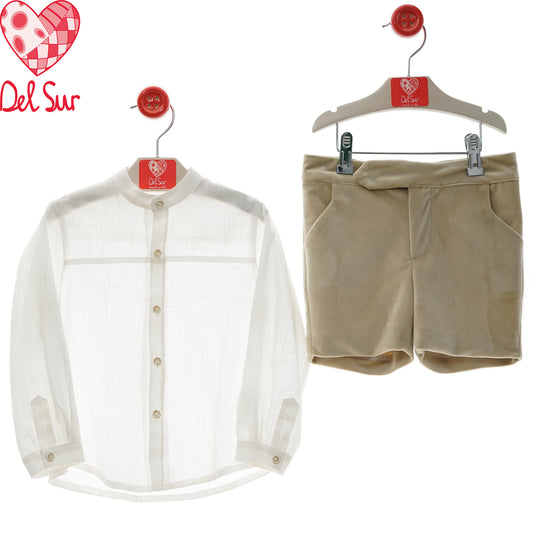 Conjunto infantil ceremonia terciopelo (2 a 8 años)