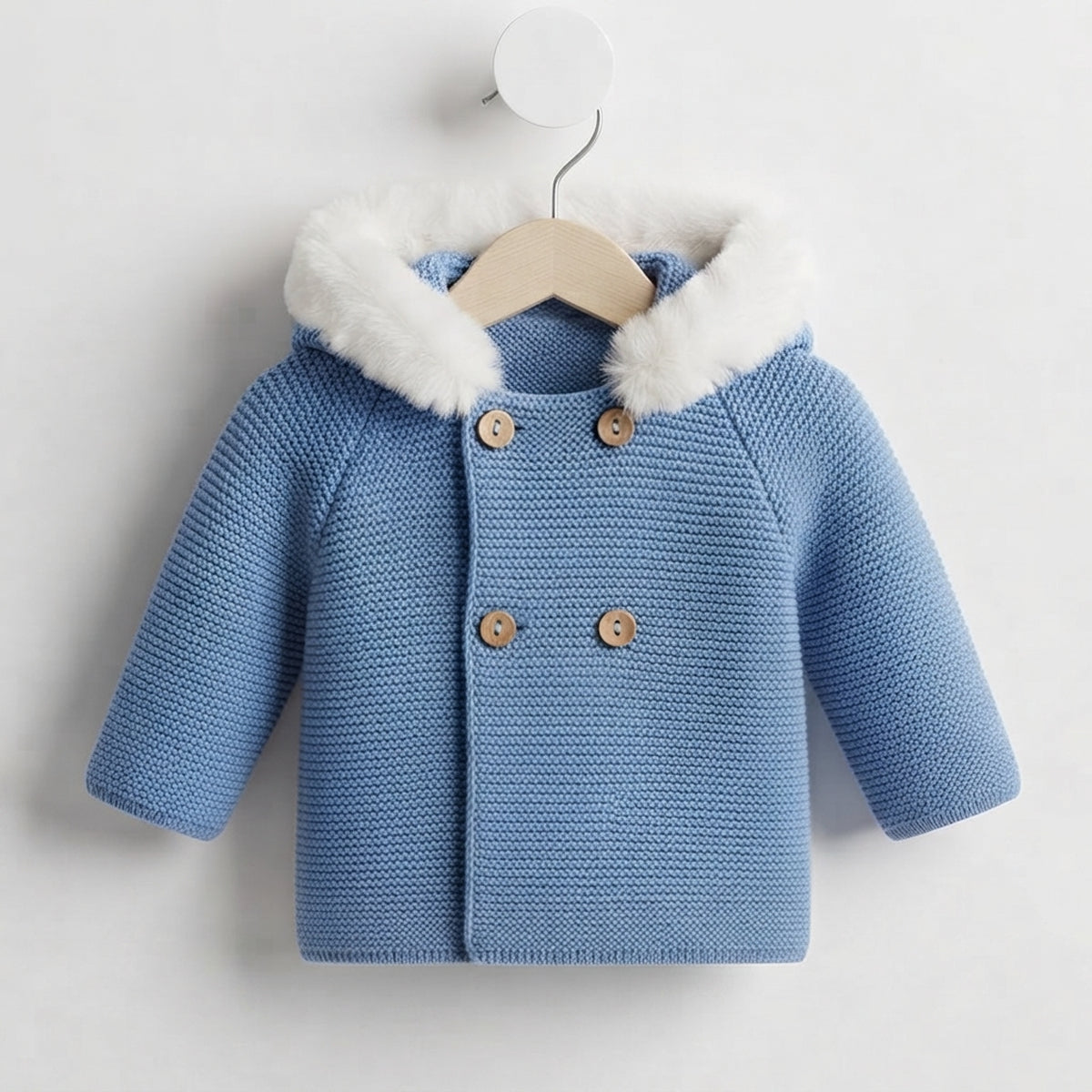 Abrigo de punto azul azafata (1 a 36 meses)