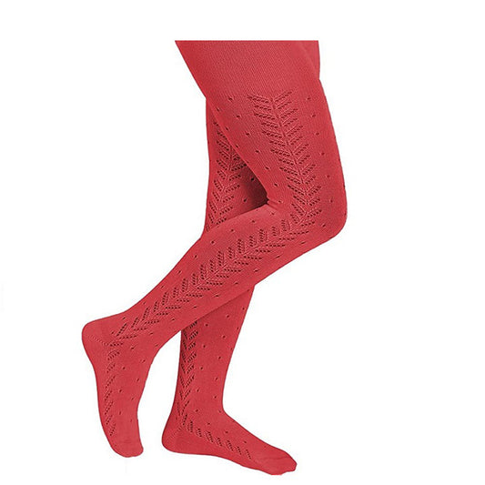 Leotardo calado rojo (0000 a 2 años)