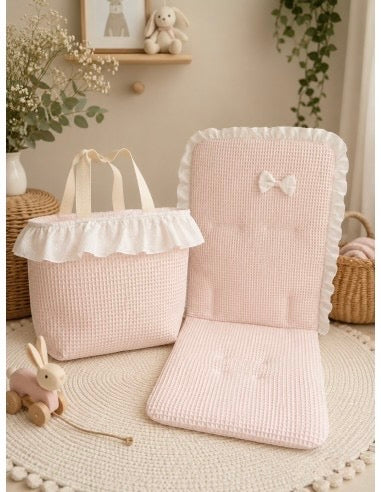 Set de colchoneta universal + bolso rosa