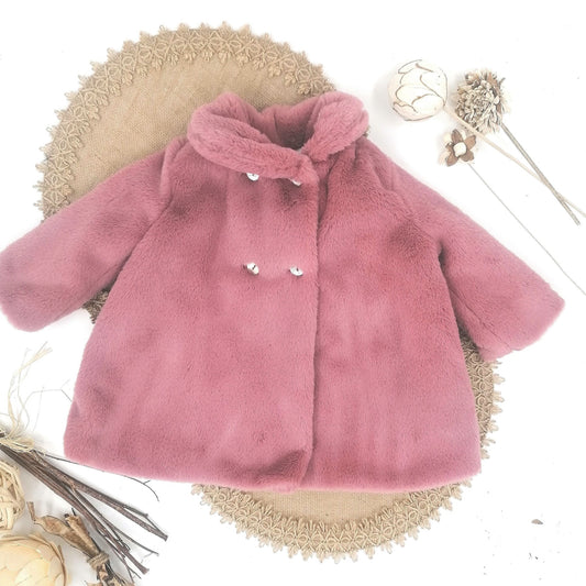 Abrigo de pelo maquillaje (3 meses-4 años)