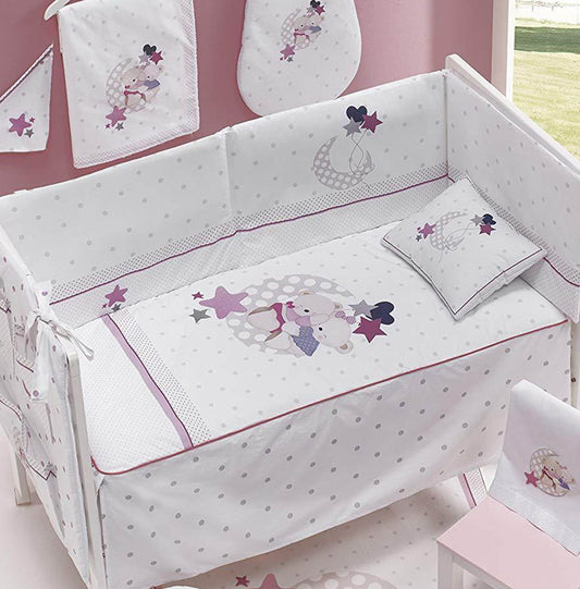 Edredón + Chichonera Rosa Ositos Amorosos