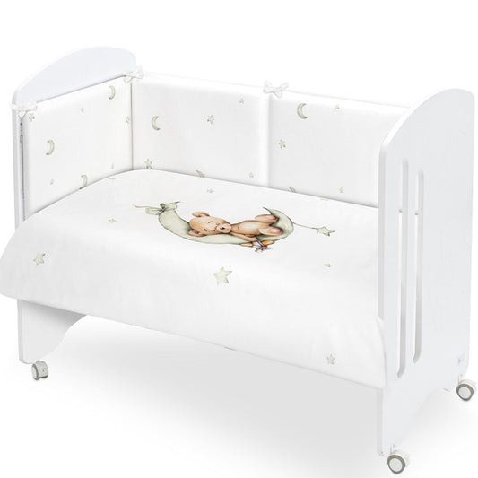 Funda nordica + chichonera verde oso luna