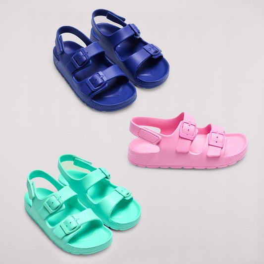 Sandalias con velcro y hebilla ajustable