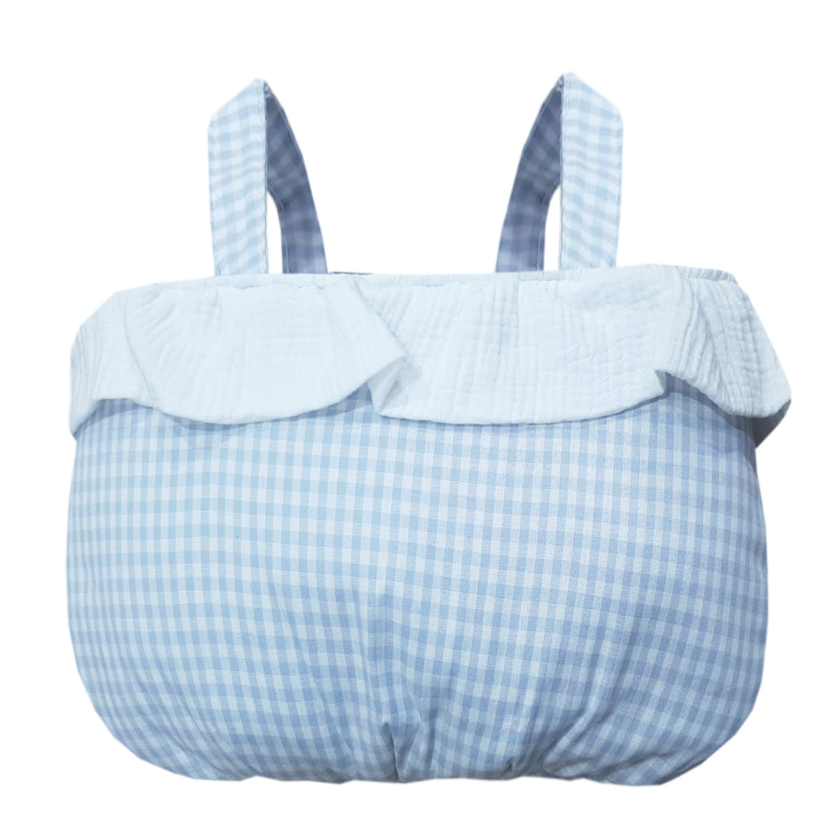 Bolso Bombonera muselina azul