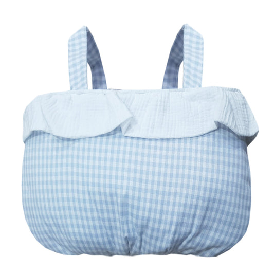 Bolso Bombonera muselina azul