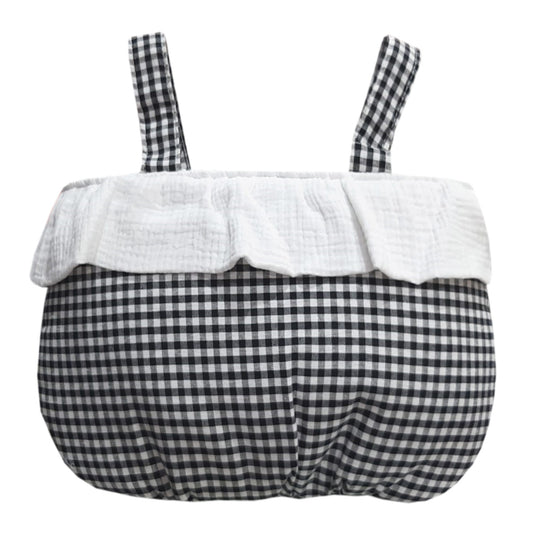 Bolso Bombonera muselina negro