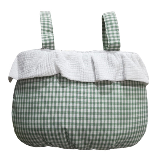 Bolso Bombonera muselina verde
