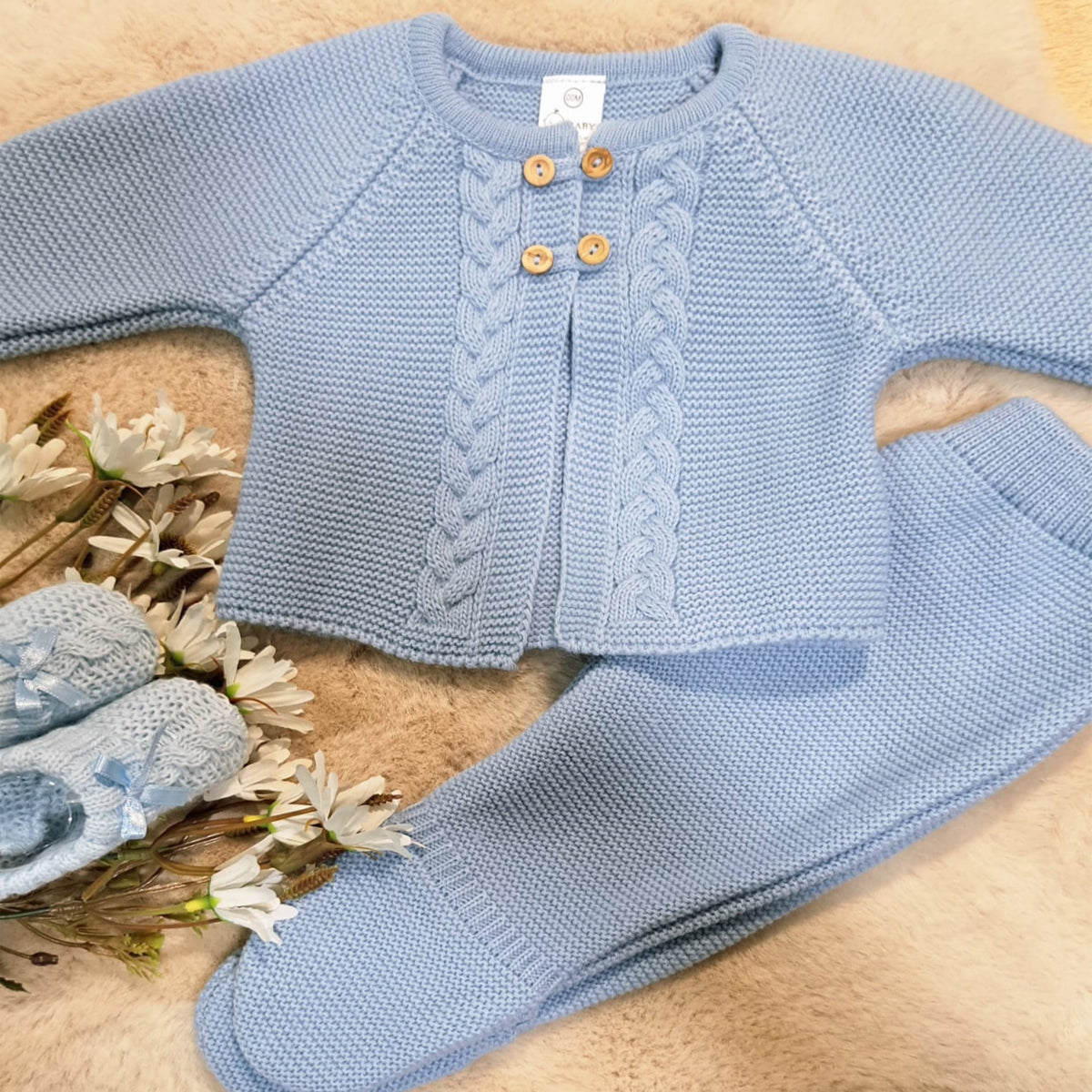 Conjunto de 2 piezas azul (00 a 6 meses)