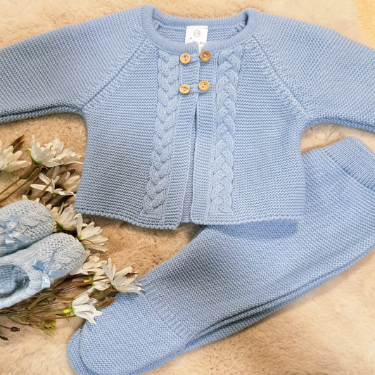 Conjunto de 2 piezas azul (00 a 6 meses)