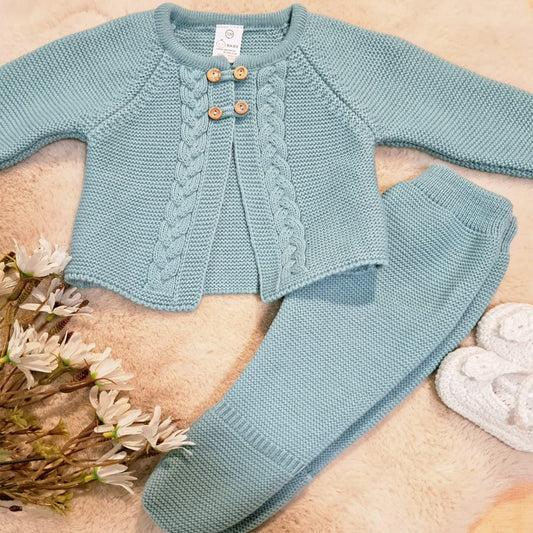 Conjunto de 2 piezas verde (00 a 6 meses)