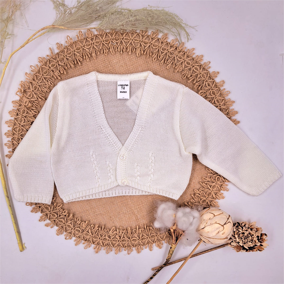 Chaqueta perle niño crudo (1 a 36 meses)