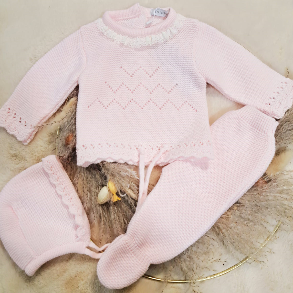 Conjunto 3 piezas de lana (00 a 3 meses)
