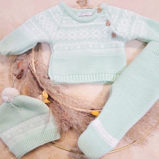 Conjunto 3 piezas de lana (00 a 3 meses)