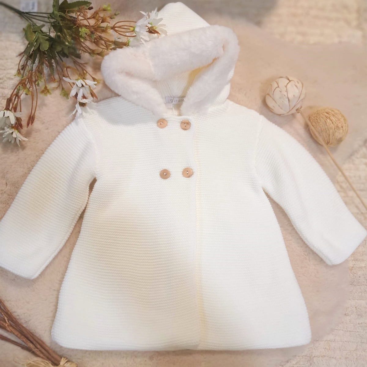 Abrigo de lana crudo (3 a 24 meses)