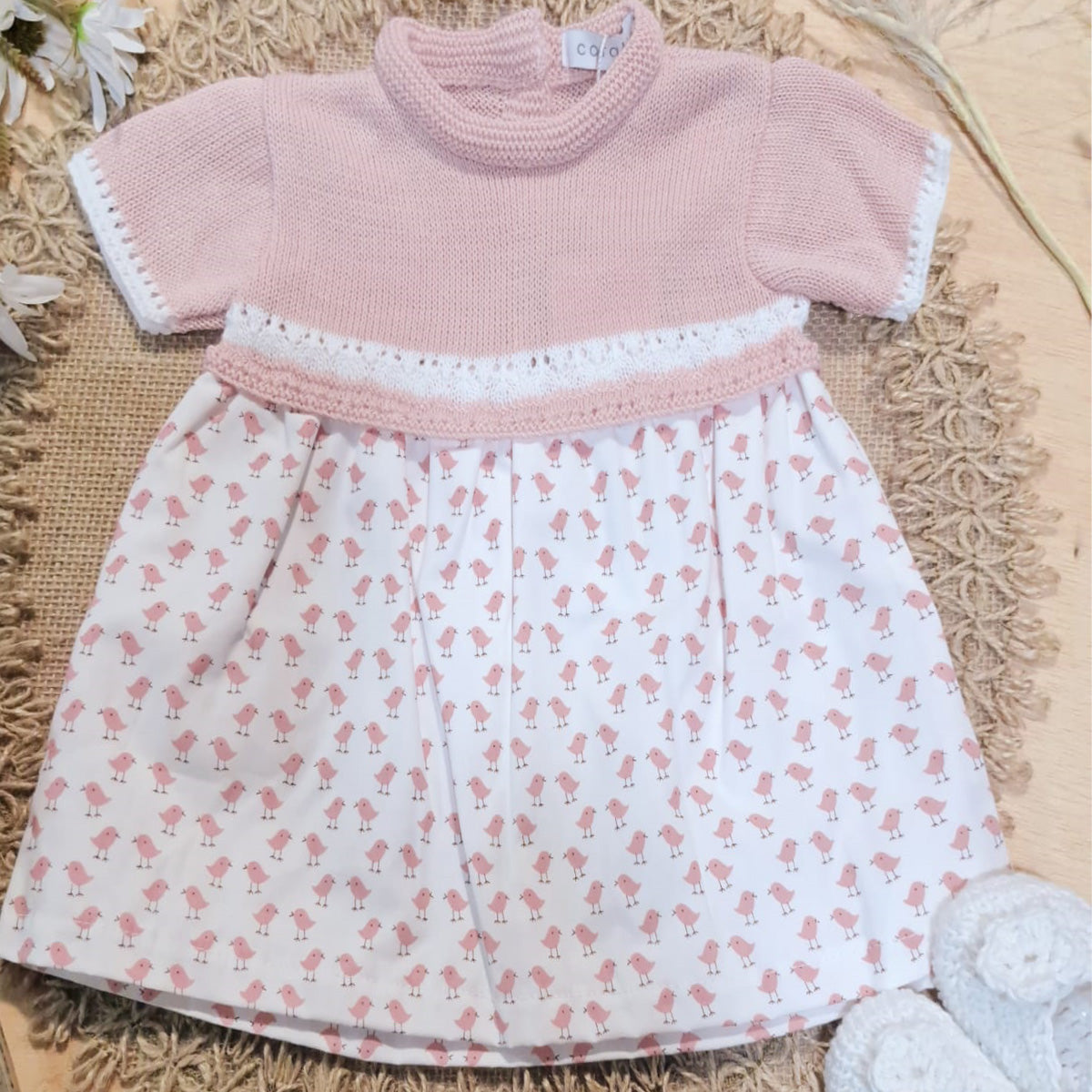 Vestidito de punto/tela (0 a 36 meses)