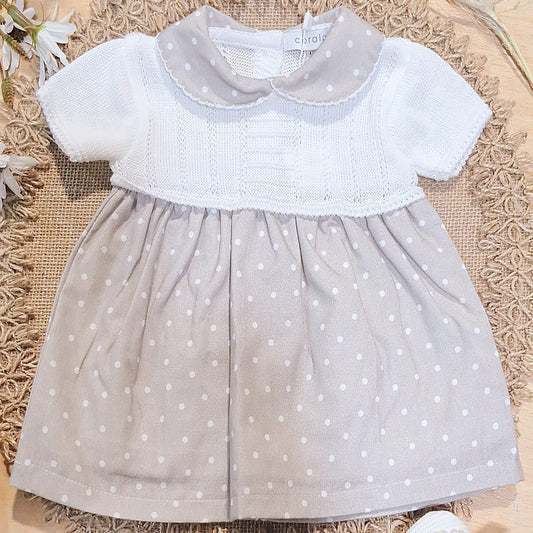 Vestidito de punto/tela (0 a 6 meses)
