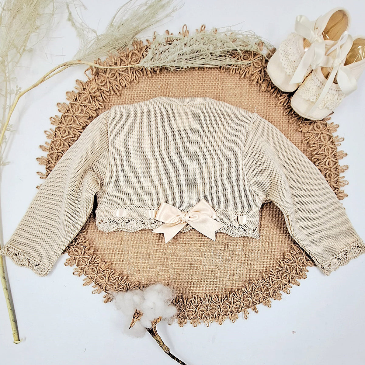 Chaqueta lana niña arena (1 a 36 meses)