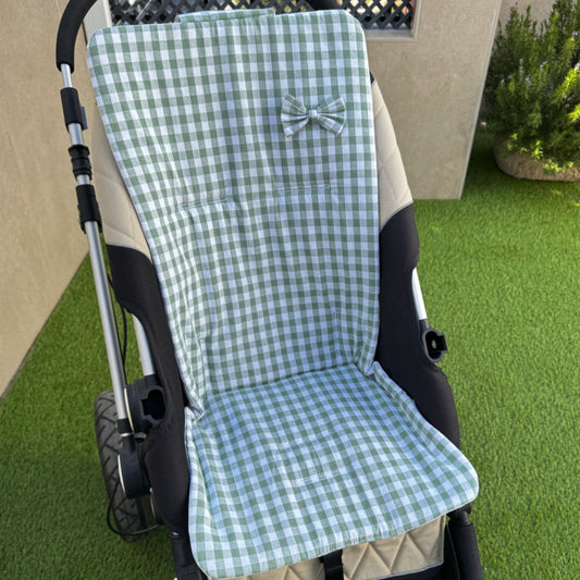 Colchoneta universal tipo vichy verde