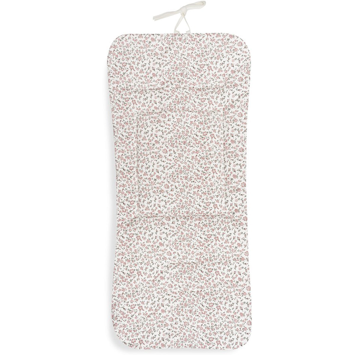 Colchoneta reversible de cuadros y flores