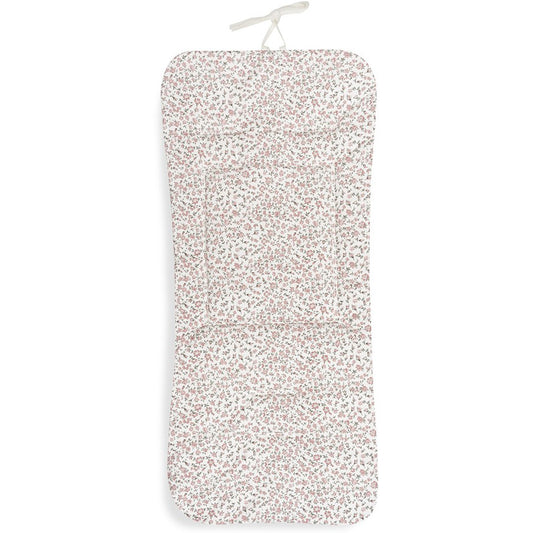 Colchoneta reversible de cuadros y flores