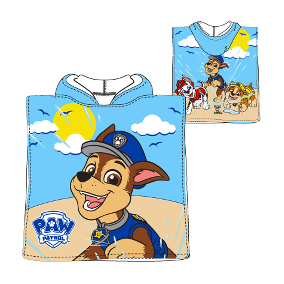 Poncho infantil Patrulla Canina