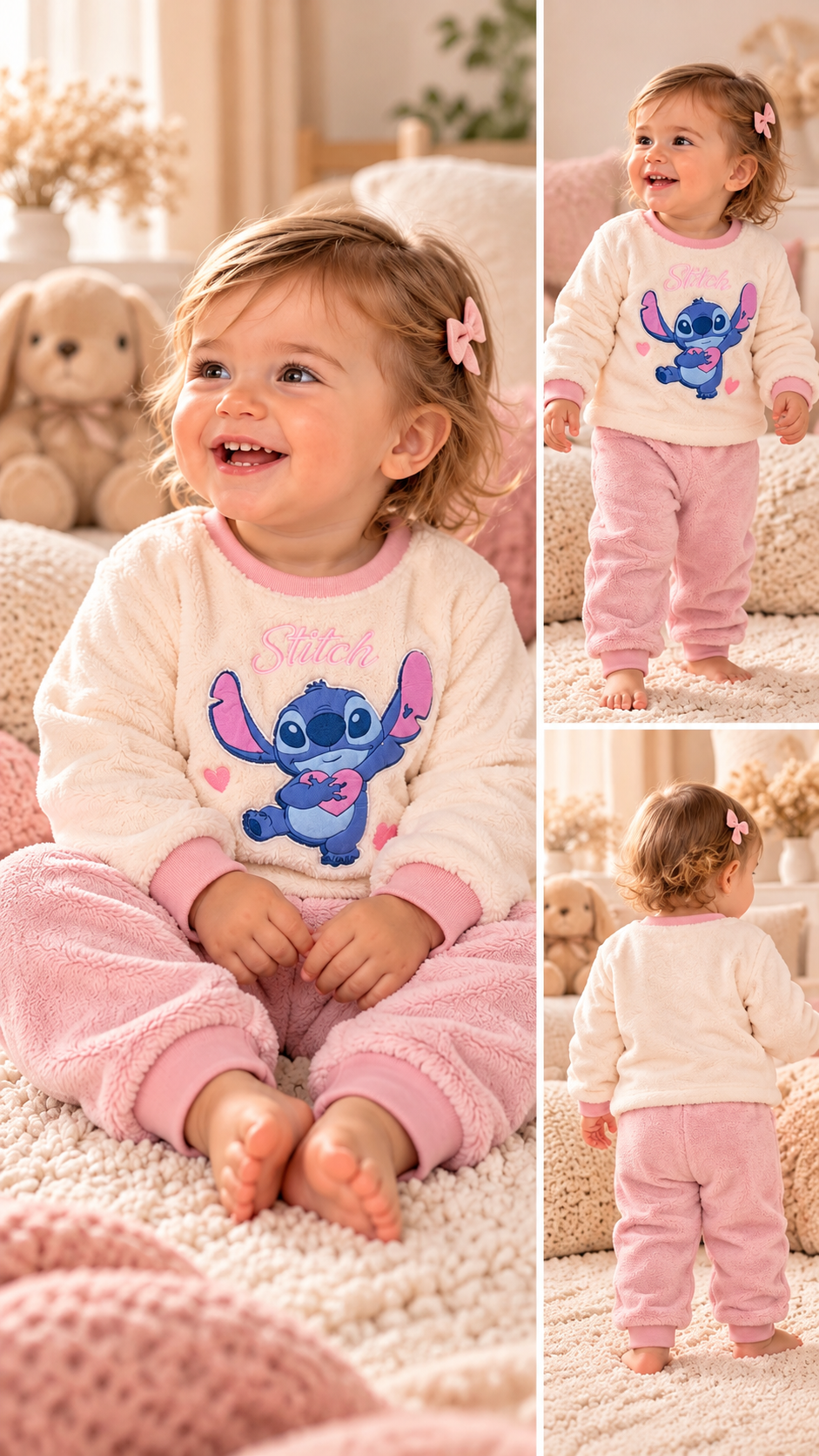 Pijama polar Stich (12 a 36 meses)