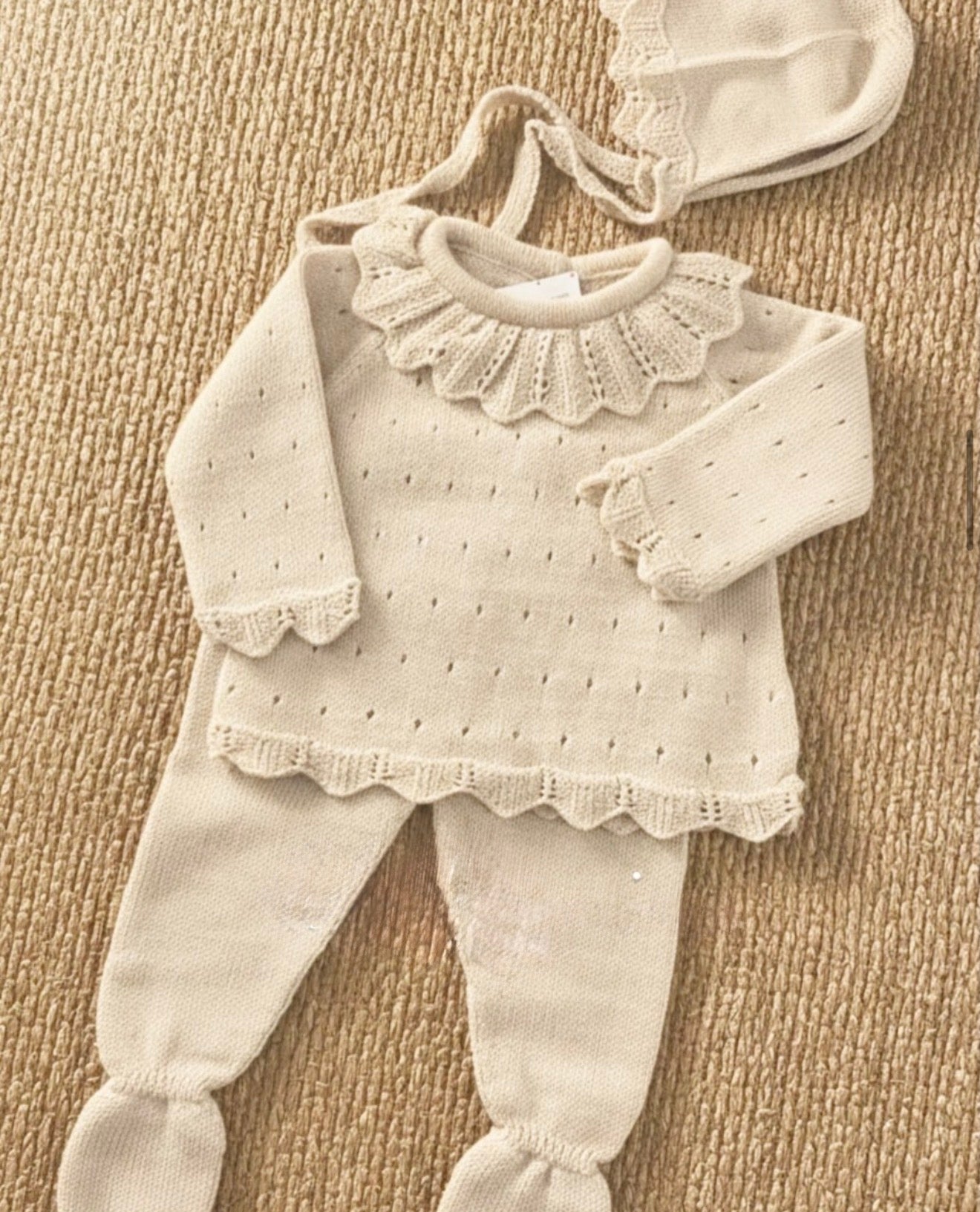 Conjunto 3 piezas arena (1 a 3 meses)