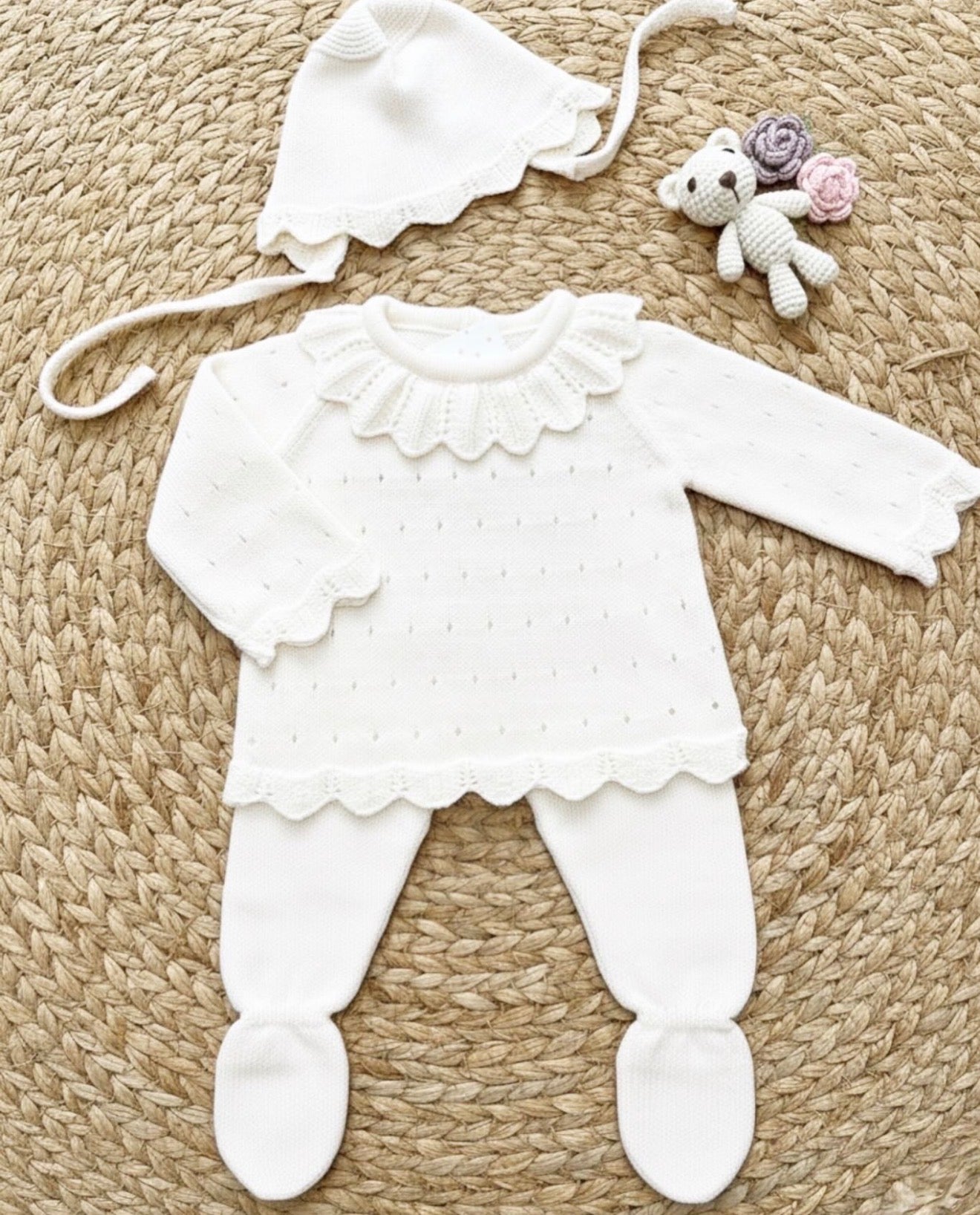 Conjunto 3 piezas blanco (1 a 3 meses)