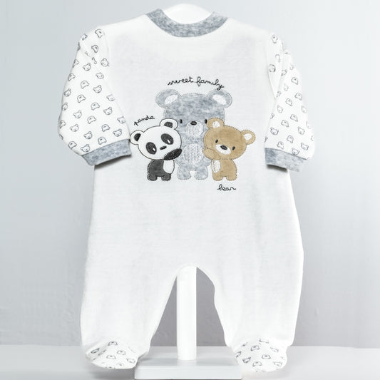 Pijama pelele tundosado (0 a 6 meses)