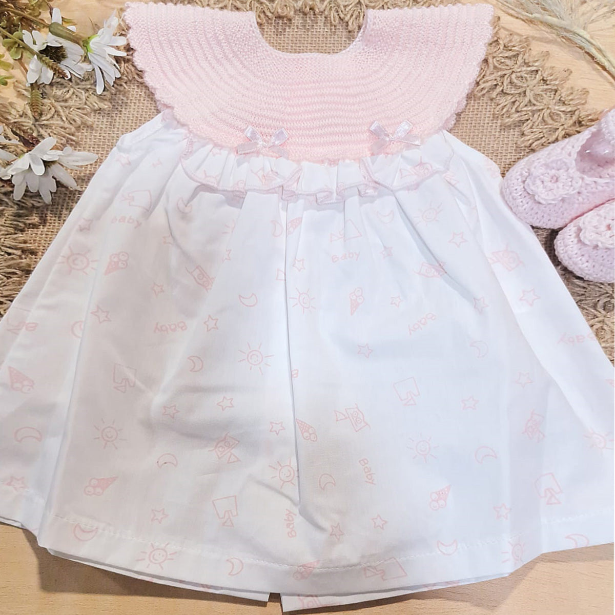 Vestidito tela/punto (1 a 12 meses)