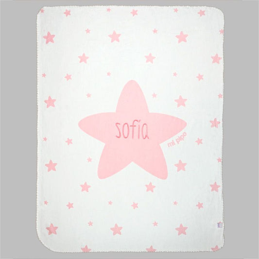 Arrullo Estrellas Rosa Personalizado Tacto Terciopelo
