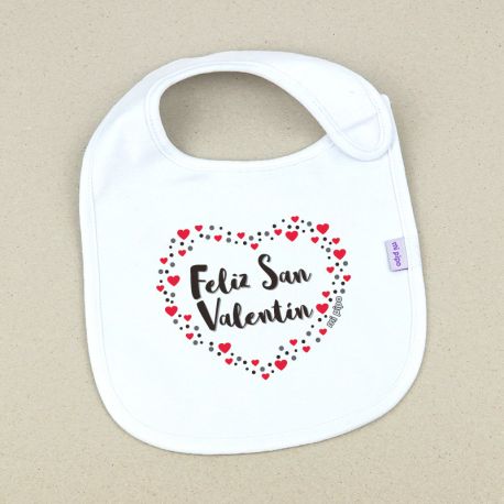 Babero Divertido Feliz San Valentín Corazón