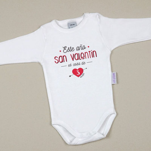 Body San Valentín " Este año San Valentín es cosa de 3"