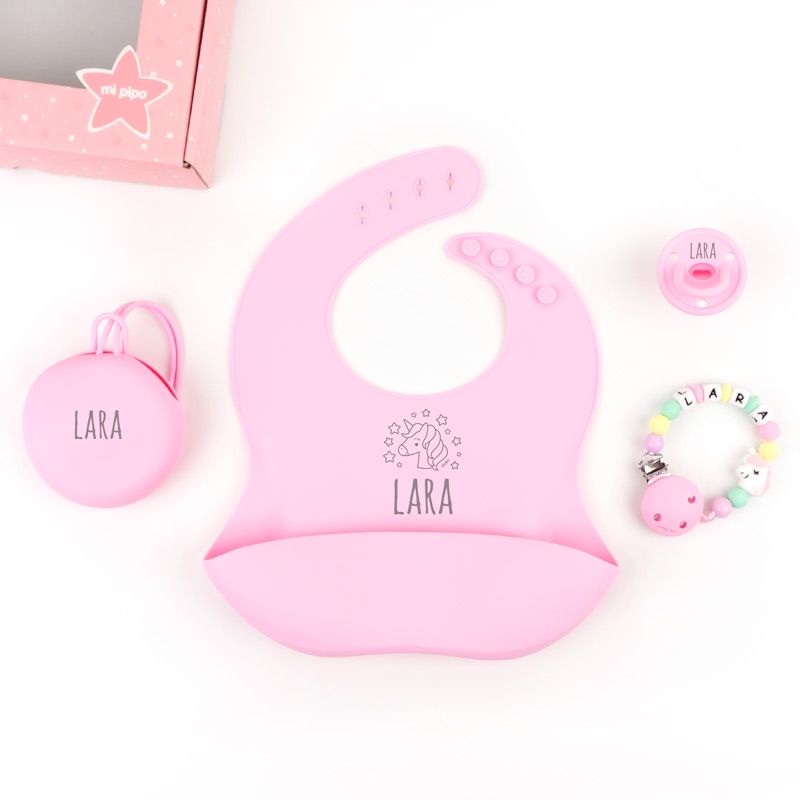 Cajita Gummy tipi unicornio rosa personalizada