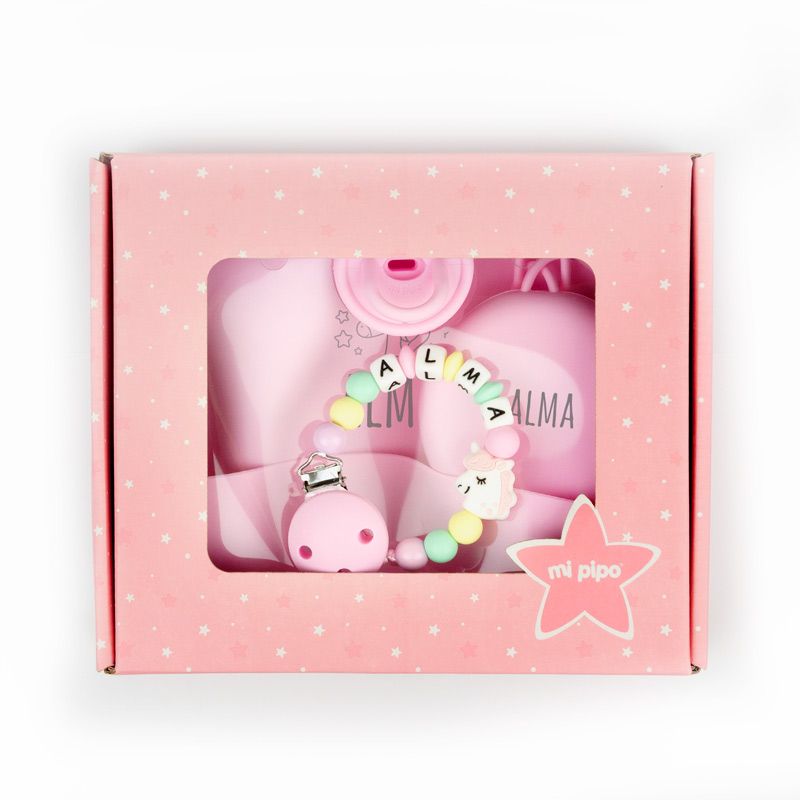 Cajita Gummy tipi unicornio rosa personalizada