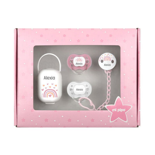 Cajita Mis Imprescindibles "Arcoíris Blush Personalizada"