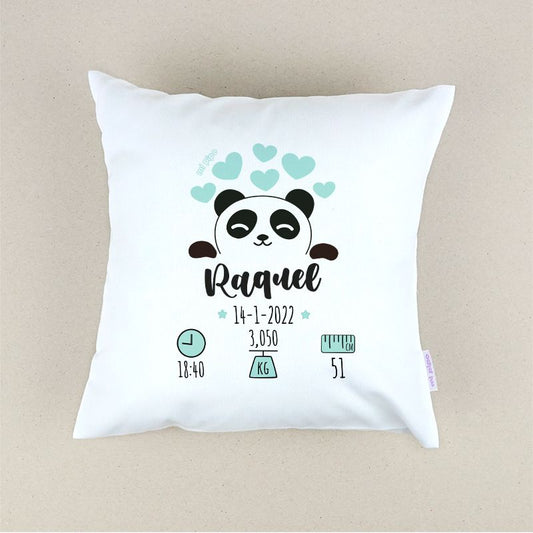 Cojin Datos Nacimiento Panda