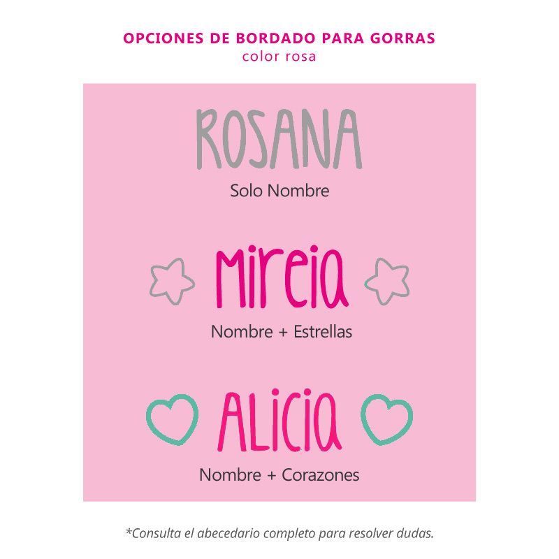 Gorra Junior Personalizada Rosa