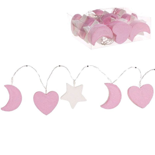 Guirnalda de Leds formas tonos Rosa