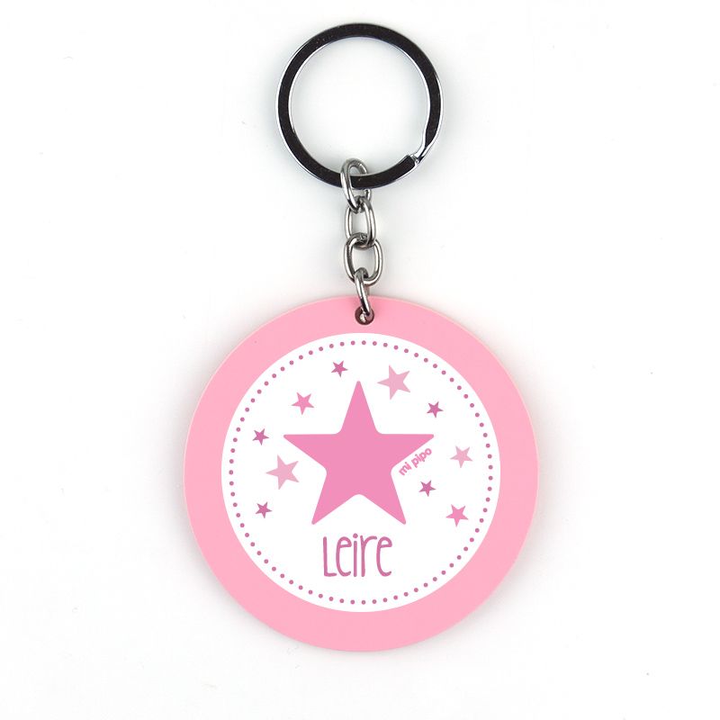 Llavero metacrilato estrella personalizado color a elegir