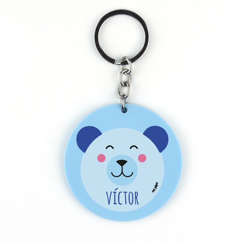 Llavero metacrilato personalizado conejito/osito