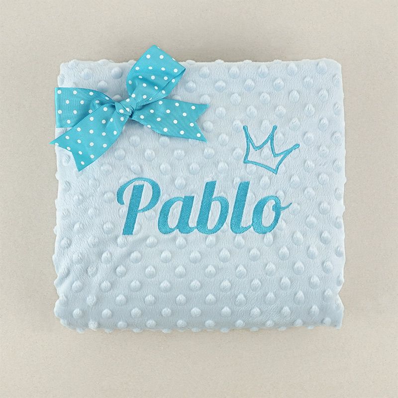 Manta Clásica Básica Celeste (380 gr/m2) Personalizada