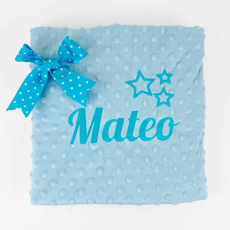 Manta Clásica Básica Celeste (380 gr/m2) Personalizada