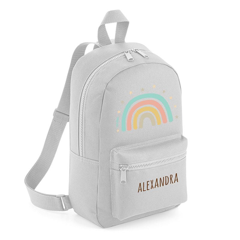 Mochila Medium Nylon Arcoíris Soft Personalizada, color a elegir