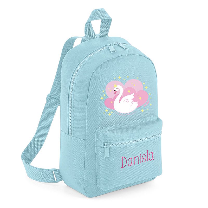Mochila Medium Nylon Cisne Personalizada, color a elegir