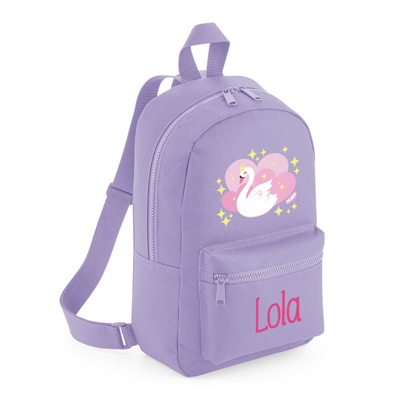 Mochila Medium Nylon Cisne Personalizada, color a elegir
