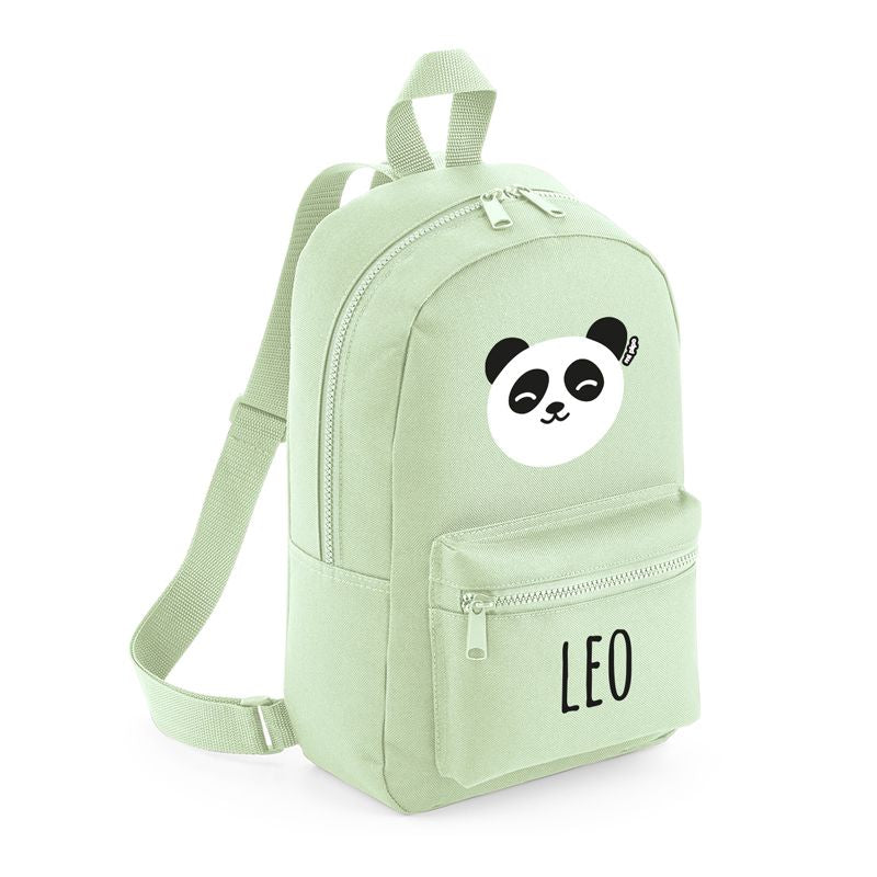 Mochila Medium Nylon Panda Personalizada, color a elegir